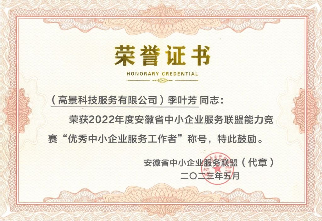 中瑞凯时尊龙“研发管理体系标准化咨询服务”荣获2022年度安徽省中小企业服务联盟能力竞赛“创新服务项目”(图2)